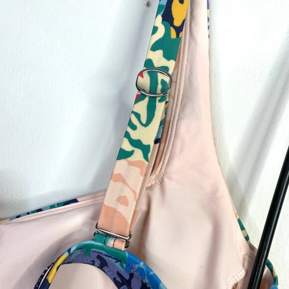 Athleta Square Neck Tankini Top and Bottoms Swimsuit Swim Bora Bora 34 B C S M - Picture 11 of 17